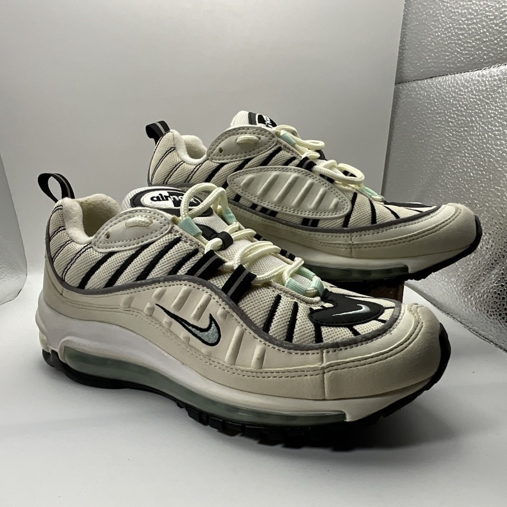 Nike Air Max 98 Igloo Men's Athletic Sneaker White Black Lace Up AH6799-105